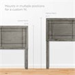 Pemberly Row King Modern Rubberwood and MDF Headboard in Gray