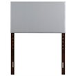 Pemberly Row Faux Leather Upholstered Twin Headboard in Light Gray