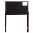 Pemberly Row Faux Leather Upholstered Twin Headboard in Light Gray