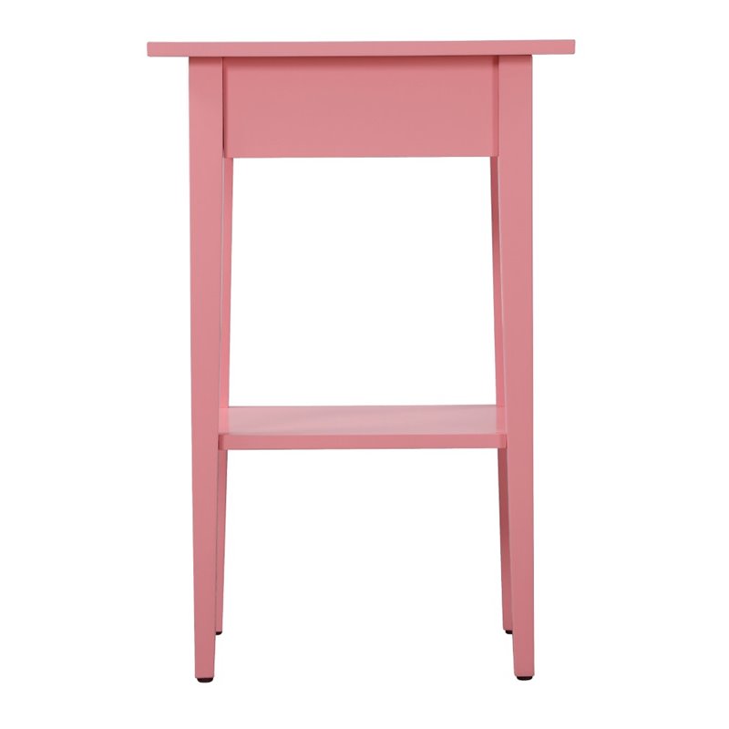 Pemberly Row Modern / Contemporary 1 Drawer Nightstand in Pink