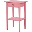 Pemberly Row Modern / Contemporary 1 Drawer Nightstand in Pink