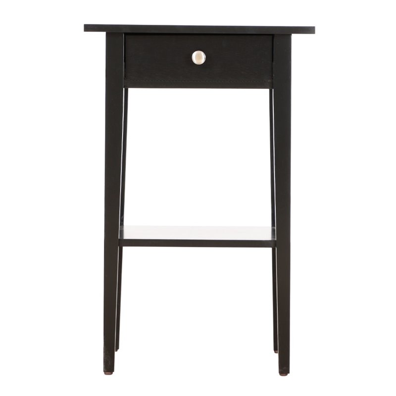 Pemberly Row Modern / Contemporary 1 Drawer Nightstand in Black