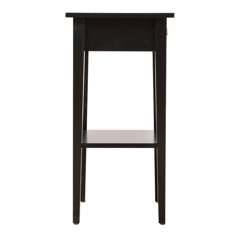 Pemberly Row Modern / Contemporary 1 Drawer Nightstand in Black