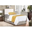 Pemberly Row Faux Leather Upholstered Twin Headboard in White
