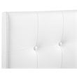 Pemberly Row Faux Leather Upholstered Twin Headboard in White