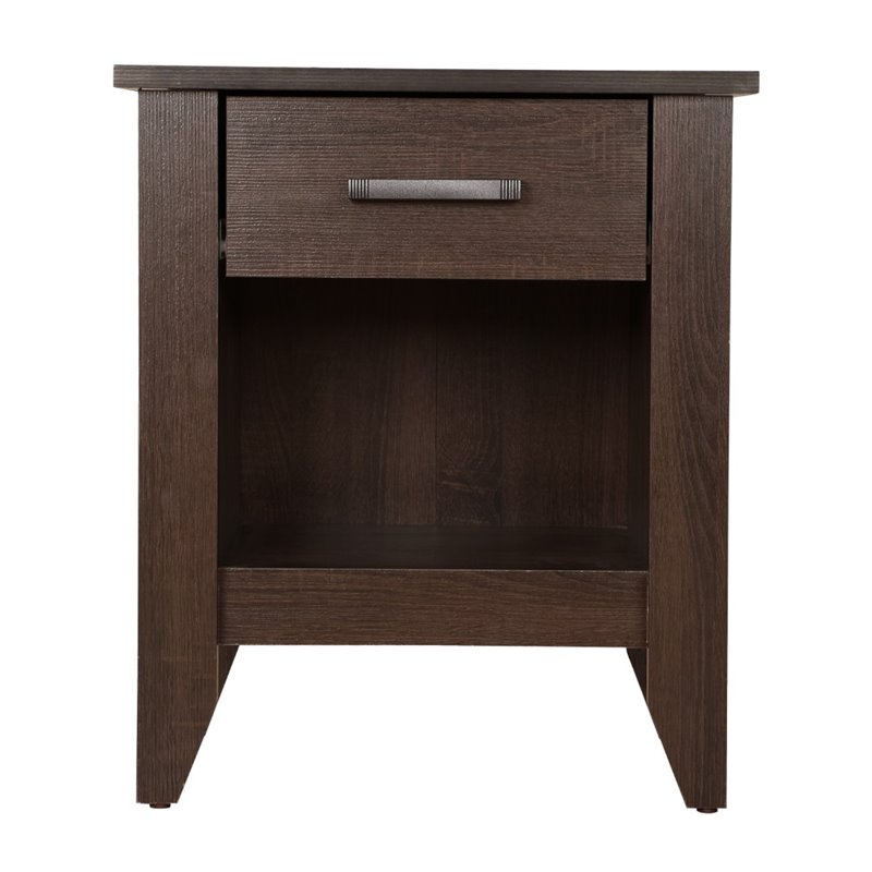 Pemberly Row Modern / Contemporary 1 Drawer Nightstand in Wenge
