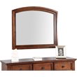 Pemberly Row Modern / Contemporary Wood Frame Mirror in Cherry