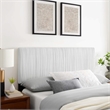 Pemberly Row Channel Tufted Performance Velvet Full/Queen Headboard in White