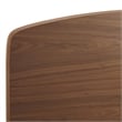 Pemberly Row Queen Rubberwood and MDF Wood Platform Bed in Walnut