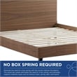 Pemberly Row Queen Rubberwood and MDF Wood Platform Bed in Walnut