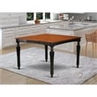 Pemberly Row Square Wood Butterfly Leaf Dining Table in Black