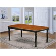 Pemberly Row Wood Butterfly Leaf Dining Table in Black/Cherry