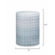 Pemberly Row Modern Coastal Ceramic Side Table in Blue/White