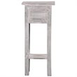 Pemberly Row Cottage Narrow Wood Side Table in Distressed Light Gray
