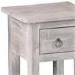 Pemberly Row Cottage Narrow Wood Side Table in Distressed Light Gray