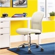 Pemberly Row Armless Desk Chair with Breathable Lightweight Mesh Back Cream