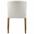 Pemberly Row Faux Leather Dining Side Chair in Off White (Set of 2)