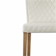 Pemberly Row Faux Leather Dining Side Chair in Off White (Set of 2)