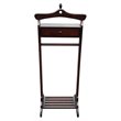 Pemberly Row Traditional Solid Mahogany Wood Royal Valet in Dark Brown