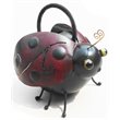 Pemberly Row Tin Metal and Iron Ladybug Watering Can Figurine in Multi-Color