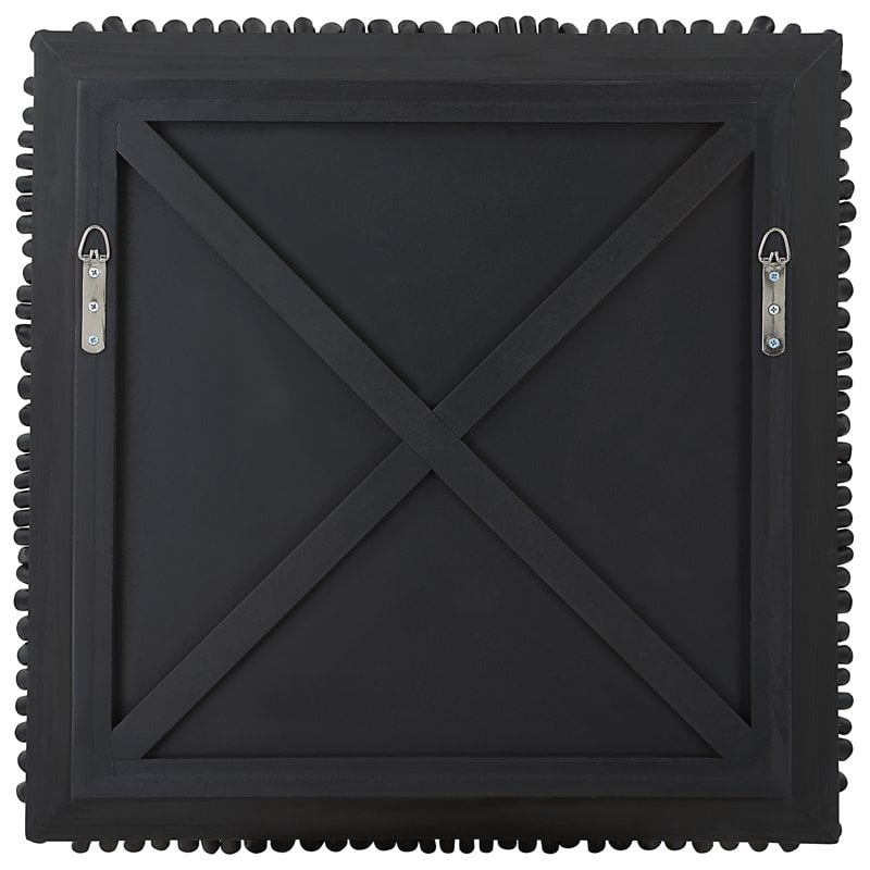 Pemberly Row Contemporary Beech Wood and Fir Wall Panel in Satin Black