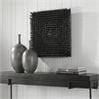 Pemberly Row Contemporary Beech Wood and Fir Wall Panel in Satin Black