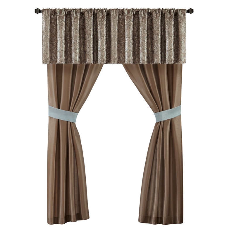 Pemberly Row Modern 24-Piece Microfiber Comforter Set - Blue/Brown