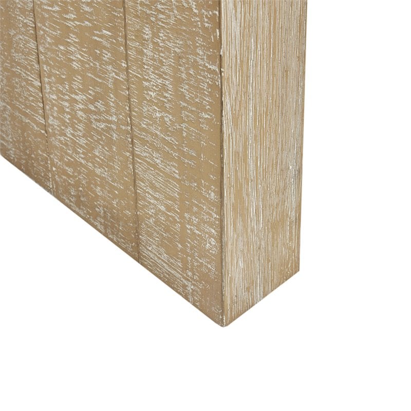 Pemberly Row Contemporary Solid Wood Console Table in Natural/Wheat