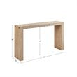 Pemberly Row Contemporary Solid Wood Console Table in Natural/Wheat