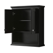 Pemberly Row Wood Wall-Mounted Storage Cabinet in Espresso/Chrome