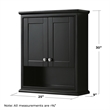 Pemberly Row Wood Wall-Mounted Storage Cabinet in Espresso/Chrome