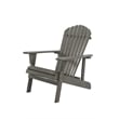 Pemberly Row Transitional Pine Solid Wood Adirondack Chair in Gray