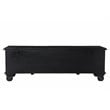Pemberly Row Modern Carved Solid Wood Storage Ottoman in Black