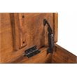 Pemberly Row Modern Carved Solid Wood Storage Ottoman in Black