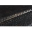 Pemberly Row Modern Carved Solid Wood Storage Ottoman in Black