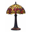 Pemberly Row 1-Light Glass Resin Empress Table Lamp in Dark Bronze