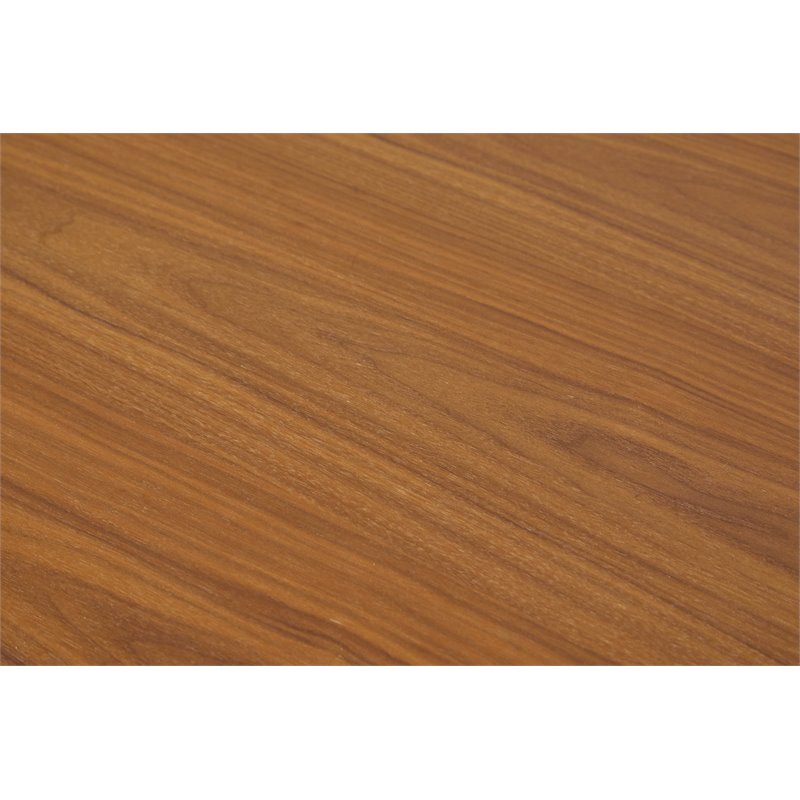 Pemberly Row Solid Wood 2-Drawers Writing Desk in Walnut