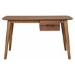 Pemberly Row Solid Wood 2-Drawers Writing Desk in Walnut