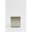 Pemberly Row Cube Modern Brushed Stainless Steel End Table in Gray Finish