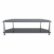 Pemberly Row Steel and Glass TV Stand for up to 65