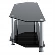 Pemberly Row Steel and Glass TV Stand for up to 65