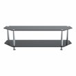 Pemberly Row Steel and Glass TV Stand for up to 65