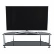 Pemberly Row Steel and Glass TV Stand for up to 65