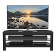 Pemberly Row Wood and Glass TV Stand for most TVs 27