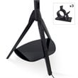 Pemberly Row Wood Glass Steel TV Floor Stand for 32