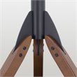 Pemberly Row Glass Steel TV Floor Stand for 32