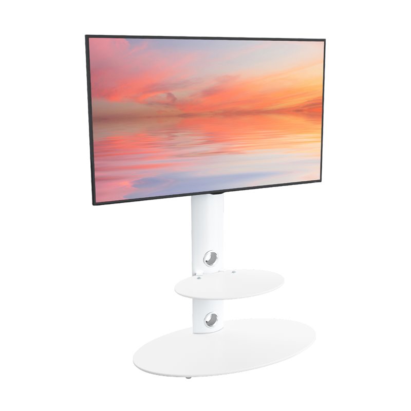 Pemberly Row TV Floor Stand w/ TV Mount Column for 32