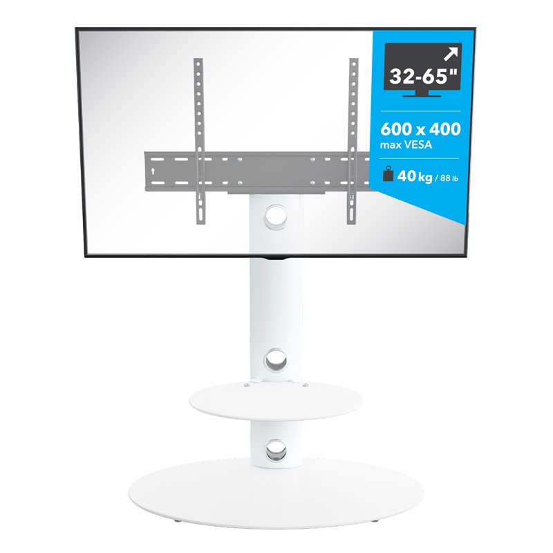 Pemberly Row TV Floor Stand w/ TV Mount Column for 32