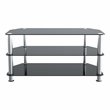 Pemberly Row Steel and Glass TV Stand for up to 50