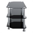 Pemberly Row Steel and Glass TV Stand for up to 50